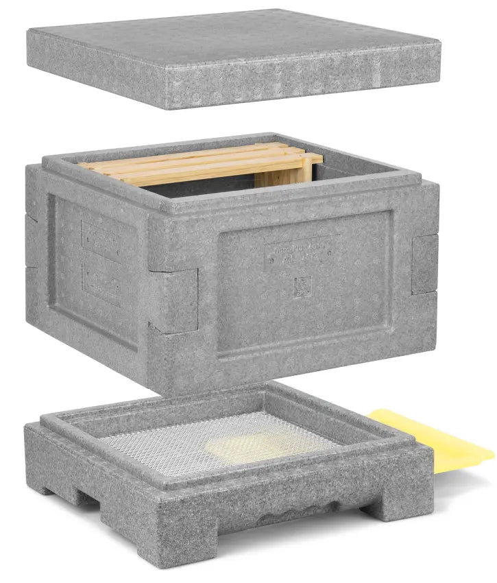 Mini Plus Styropor® kast III met raampjes (wit of grijs)