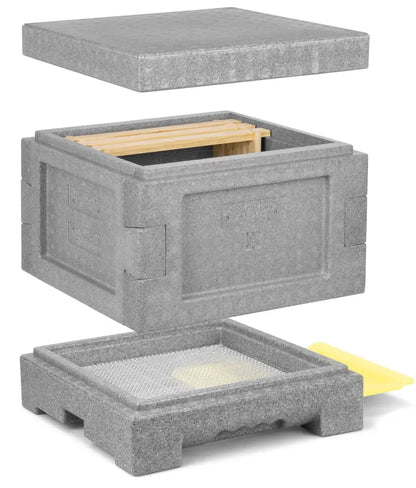 Mini Plus Styropor® kast III met raampjes (wit of grijs)