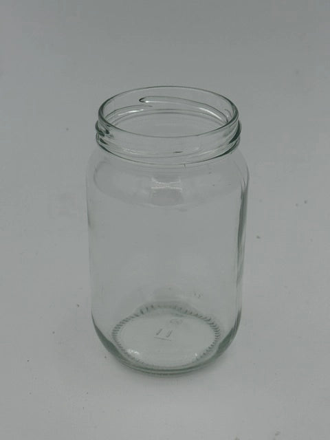 Glazen honingpot 450 gram met keuzedeksel zwart of goud